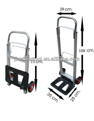 China Easy Folding 90kgs 2 Wheels Aluminum Hand Truck , 2 Wheel Cart for sale