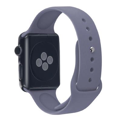 China Silicone factory direct sales daily wear suitable light weight apple watch iwatch universal silicone dual strap buckle strap for sale