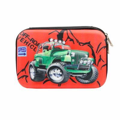 China LULAND Red 3D Boys Truck Hardtop Durable EVA Pencil Case Zipper Pencil Case Storage Box L (Free sample) for sale