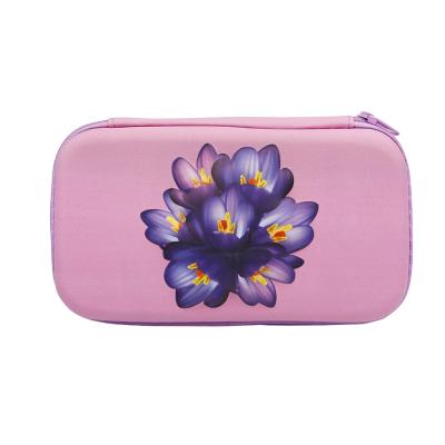 China LULAND Durable Ladies Purple and Pink Lovely Floral Large Cosmetic Case Bag (Free Sample) for sale