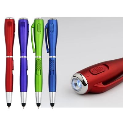 China office & Creative School Pen High Quality School Office Supplies Stationery Ballpoint Pen With LED Light for sale