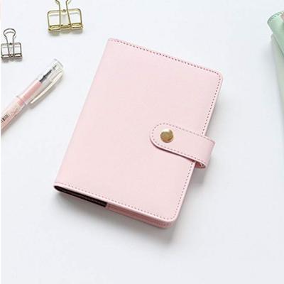 China Gift Fashion OEM Service Pink Cute PU Leather Cover Portable Diary Book Notebook for sale