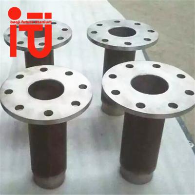 China Titanium Alloy GR2 GR5 Straight Titanium Flange ASME B16.5 Straight Hub Weld Flange for sale