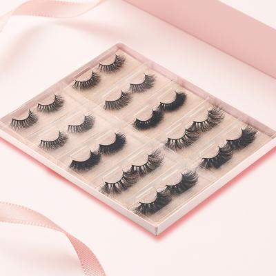 China 25-30 Times 18-22mm 6d 9d Mink Lashes Strip Mink Eye Lashes Natural Seller Style Wholesale With Best Price 10 Pairs/Pack for sale