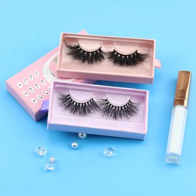 China Wholesale 25mm Long Natural Fluffy Real Mink Full Strip Lash China Manufacturer for sale