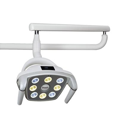 China Dental Regional High Quality 8 LED Bulbs LED Dental Working Light / Dental Lamp With Lamp Arm For Dental Chair for sale