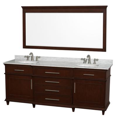 China Eco - Friendly Classic Waterproof Bathroom Vanity With Marble Top for sale