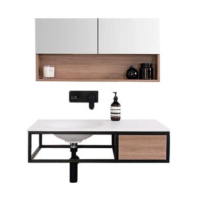 China Modern Countertops Bathroom Furniture Vanity Set Matte White Surface for sale