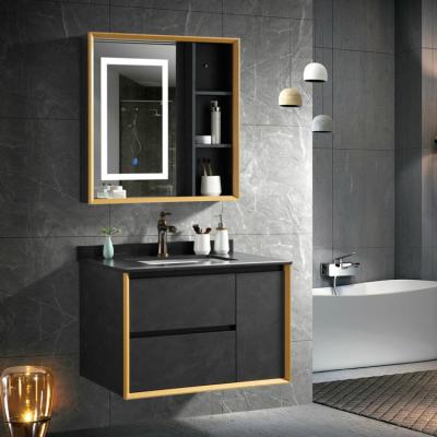 China Modern Modern Hanging Bathroom Cabinet With LED Mirror Cabinet for sale