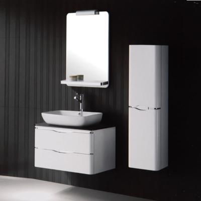 China 2018 New Arrival Modern Whole Set PVC Wall Mounted Bathroom Cabinet for sale