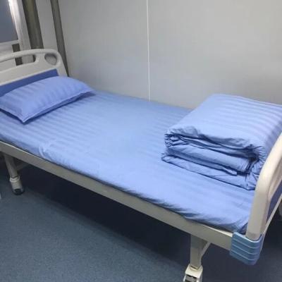 China Hospital Stripe Fabric Polyester Shrink-Resistant Cotton Weave Fabric 1cm 3cm Stripe Fabric For Hospital With Vat Death for sale