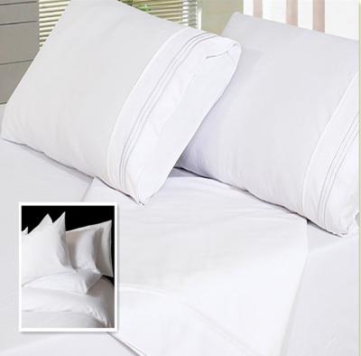 China Wholesale percale 200tc 80 polyester 20 cotton fabric from high durability hotel linen supplier for pillw case for sale