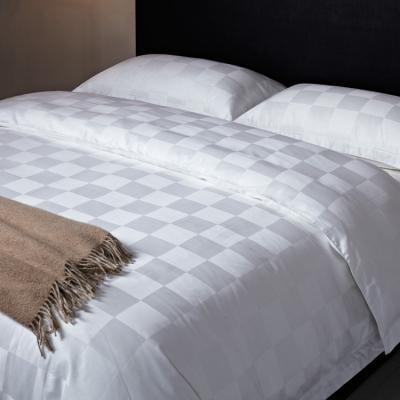 China Shrink-resistant 100% cotton fabric with jacquard pattern for hotel sheets for sale