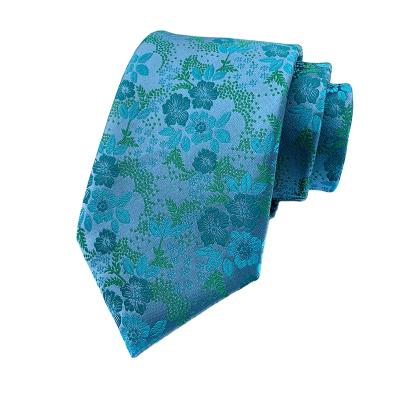 China Latest Soft Touch Feeling Custom Mens Luxury Designs Fashion Style Ready Flower Paisley Polyester Ties for sale