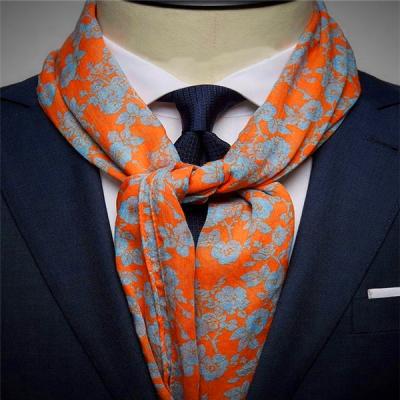 China Amazon Soft Brand Feeling Dynastyle Fashion Winter Custom Cotton Blends Viscous Silk Scarves Men OEM Handmade for sale