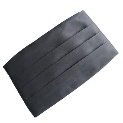 China 100% Polyester Custom Made Satin Men's Handmade Fashion Wedding Events Party Banquet Black Wide Bow Tie Sash for sale