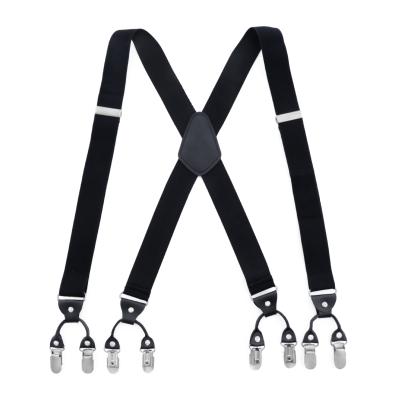 China Dynastyle Durable Suspenders For Men With Strong Adjustable Elastic Y Clips Metal Style Leather Heavy Pants Suspender For Wedding Party for sale