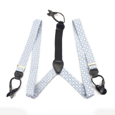 China Durable PU leather suspender with metal adjuster belt buckle for sale