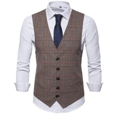 China OEM Anti Shrink Brand 5 Buttons 6 Buttons Invest Long Business Uniform Vest For Men for sale