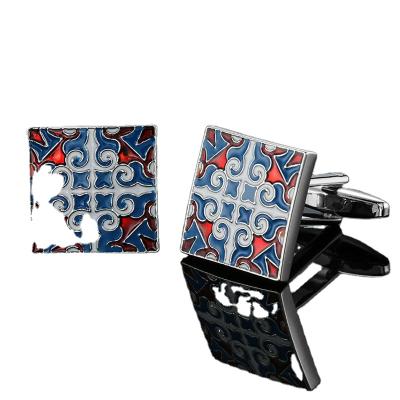 China Classic Dynastyle Metal Alloy Durable Steel Business Wedding Cufflinks For Mens Unique Mens Cufflink Set Men's Cufflinks for sale