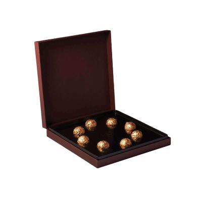 China Recycled Materials Box Black Luxury Chocolate Packaging Box for sale