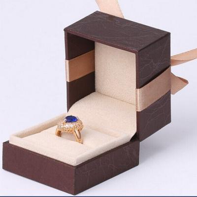 China Custom Recycled Unique Luxury Leather Jewelry Box Noble And Elegant Materials Jewelry Packaging Display Boxes for sale