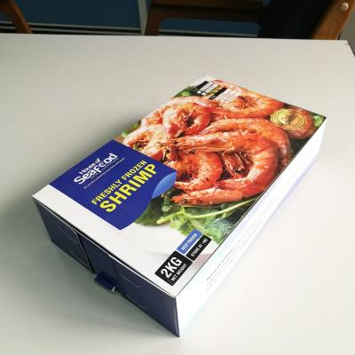 China Disposable Cardboard Take Away Frozen Food Packaging Box For Shrimp for sale