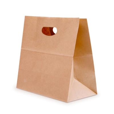 China Disposable Food Packaging Bags Hot Sale Paper Packaging Takeaway Bag Quickly for sale