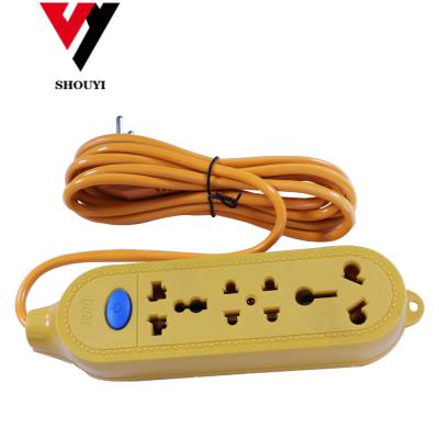 China DC 250V 10A System Safety Socket Extension Socket Panel Switch Power Socket Inverter European Standard 3M Leather Cable for sale