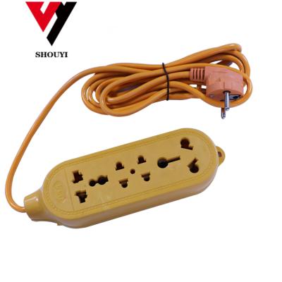 China DC 250V 10A System Safety Socket Extension Socket Panel Switch Power Socket Inverter European Standard 3M Leather Cable for sale