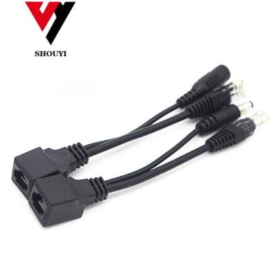 China Poe 12V Directly Through Switch Splitter For CCTV Camera Video Black And White POE 12V Distributor for sale