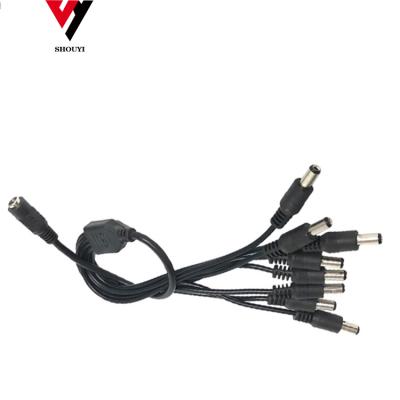 China dc splitter 1/8 power line 12V factory supply power lines cable dc 1 to 8 male for sale