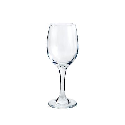 China Cheap and Bulk Clear Glass Cup 320ml Wine Glass Goblet French Wine Glass Cup for sale