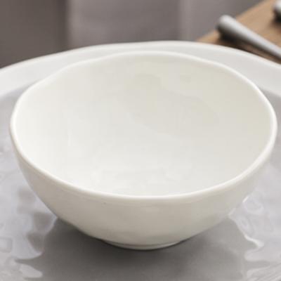 China Viable High Quality Lightweight White Luster Rice Bowl Color Nordic Ceramic White Rice Bowl for sale