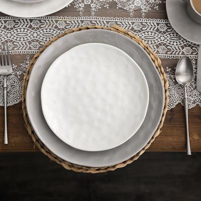 China Sustainable Nordic Style Porcelain Dinnerware Shallow Luxury Dinner Plates Sets for sale