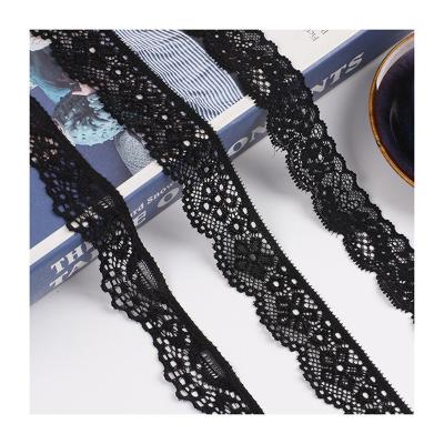 China Other Black 3D Floral Lace Trim Ladies Nylon Bra Accessories for sale