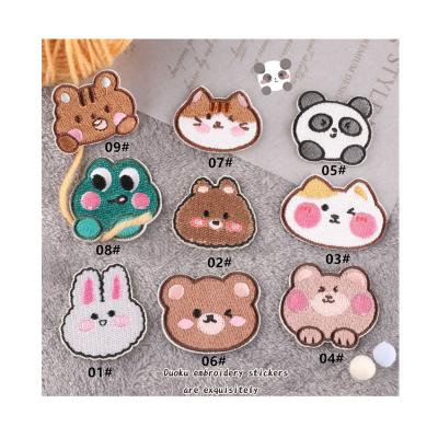 China Other Cute Animal Computer Embroidery Clothing Accessories Cartoon Embroidery Cloth Sticker Patches for sale