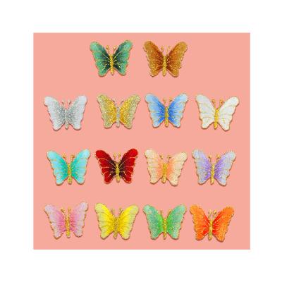 China Other Wholesale Custom Butterfly Animal Embroidery Patches Designer Shoes Clothes Accessories for sale