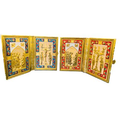 China Other 19CM*13CM*2.5CM Cover Gospel Holy Book Metallic Gold Planting With Color High Quality Book Cover for sale