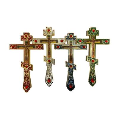 China Other Jesus Cross Christian Orthodox Church Catholic Utensils Decor Religious Gold Plantation for sale