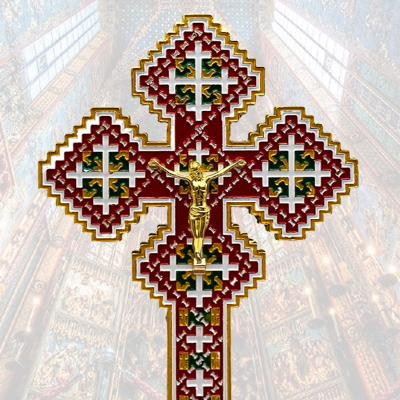 China Other Religious Jewelry Jerusalem of Jesus Crucifix Hand Blessing Cross Priest Orthodox Cross Church Decoration for sale