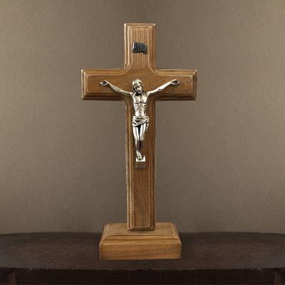 China Other Ox Wross St Benedict Exorcism Alloy Crucifixion Eastern Orthod Solid Wood Relic Pendant Catholic Solid for sale