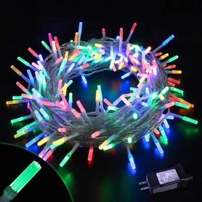 China Modern Outdoor Waterproof Connectable 33FT 100LED 30V 8Modes Wall Fairy Decoration Led Christmas String Lights for sale