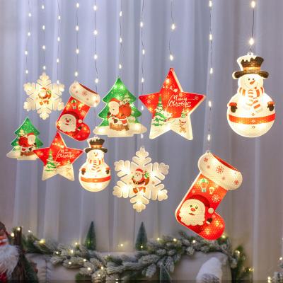 China Star Curtain Lights Christmas Tree Snowman Star String Lights Copper Icicle Light Copper Icicle Pendant Light Christmas Curtain Lights for sale