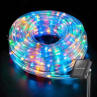 China Modern Waterproof 37.7ft Solar String Fairy Garden Patio Lighting Decoration 200 LED Modes 8 Led Strip Lights for sale