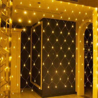 China Eco-friendly LED Net Light Indoor Outdoor Mesh String Light Garland Window Curtain Christmas Party Yard for sale