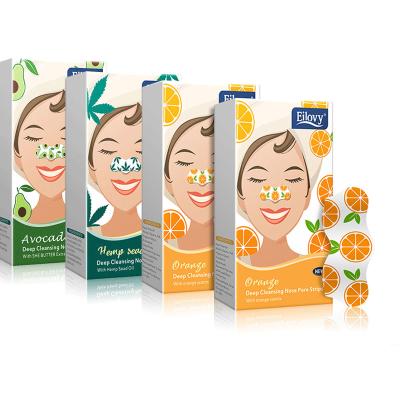 China Acne Treatment Orange Printed Blackhead Acne Removal Deep Cleansing Women Scent Pore Strips for sale