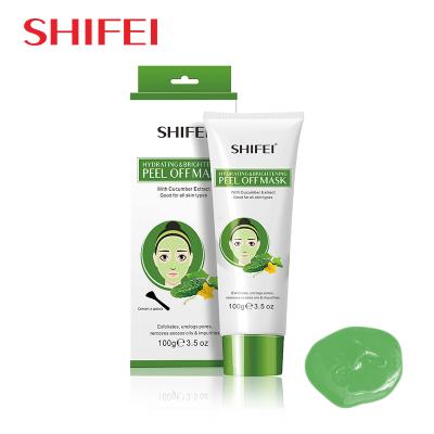 China Hot-selling Moisturizer Shifei 100g cucumber peel off mask in tube for sale