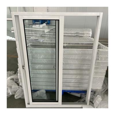 China Customized Aluminum Sliding Glass Window For House White Tempered Glass Window for sale