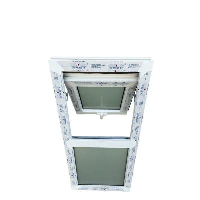 China Frosted Glass PVC Awning Window Customizable Bathroom Tempered Glass Window for sale